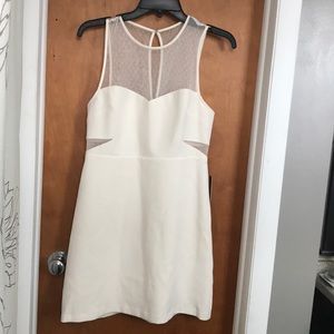 Express Illusion Neckline Party Dress